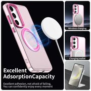 Husa premium pentru  Samsung Galaxy S25 VivaShell Fusion compatibila MagSafe, Anti-Shock - Protectie Avansata Display & Camera - Design Slim și Elegant - Roz