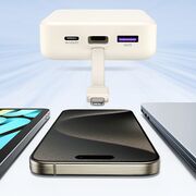 Baterie Externa USB, USB-C cu Cablu Type-C, 20000mAh, Fast Charging, 22.5W, 5V/3A - Ugreen PB505 (45762) - Grey