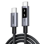 Cablu de date si incarcare USB-C la USB-C, Fast Charge PD 5A, 100W, 2m - Ugreen L509 - Space Gray