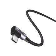 Cablu de date si incarcare USB-C la USB-C 90 Degree Cable, Fast Charging PD 100W, 5A, 480Mb/s, 2m - Ugreen - Space Gray