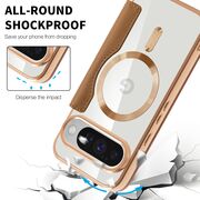 Husa pentru  Google Pixel 10 Pro XL EliteBook Executive Tip Carte cu Protectie RFID, Compatibilitate MagSafe si protectie lentile Transparent - Maro