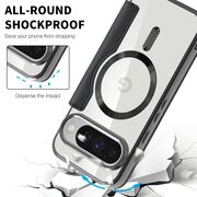 Husa pentru  Google Pixel 10 Pro XL EliteBook Executive Tip Carte cu Protectie RFID, Compatibilitate MagSafe si protectie lentile Transparent - Negru