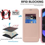 Husa pentru  Google Pixel 10 Pro XL EliteBook Executive Tip Carte cu Protectie RFID, Compatibilitate MagSafe si protectie lentile Transparent - Roz