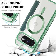Husa pentru  Google Pixel 10 Pro XL EliteBook Executive Tip Carte cu Protectie RFID, Compatibilitate MagSafe si protectie lentile Transparent - Verde