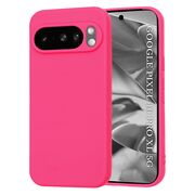 Husa pentru  Google Pixel 10 Pro XL Liquid Silicone, subțire, captusita cu microfibra, anti amprentă, protectie cameră foto, Fucsia