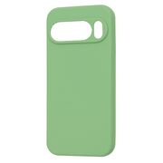 Husa pentru  Google Pixel 10 Pro XL Liquid Silicone, subțire, captusita cu microfibra, anti amprentă, protectie cameră foto, Verde deschis