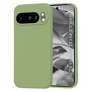 Husa pentru  Google Pixel 10 Pro XL Liquid Silicone, subțire, captusita cu microfibra, anti amprentă, protectie cameră foto, Verde