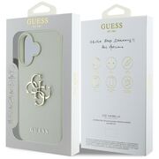 Husa pentru iPhone 16 - Guess Hardcase Grained Big 4G Logo Small Classic Logo - Verde