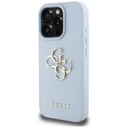 Husa pentru iPhone 16 Pro - Guess Hardcase Grained Big 4G Logo Small Classic Logo - Blue