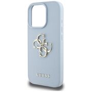 Husa pentru iPhone 16 Pro - Guess Hardcase Grained Big 4G Logo Small Classic Logo - Blue