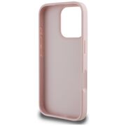 Husa pentru iPhone 16 Pro - Guess Hardcase Grained Big 4G Logo Small Classic Logo - Roz