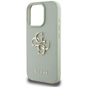 Husa pentru iPhone 16 Pro Max - Guess Hardcase Grained Big 4G Logo Small Classic Logo - Verde