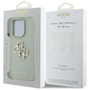 Husa pentru iPhone 16 Pro Max - Guess Hardcase Grained Big 4G Logo Small Classic Logo - Verde