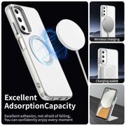 Husa premium pentru  Samsung Galaxy A05s VivaShell Fusion compatibila MagSafe, Anti-Shock - Protectie Avansata Display & Camera - Design Slim și Elegant - Alb