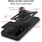 Husa pentru OnePlus Nord 5 Ring Armor Kickstand Tough Rugged Cover cu protectie camera, Negru