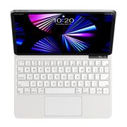 Husa pentru iPad Air 11 / Pro 11 - Baseus Brilliance Magnetic Keyboard Case Digital Display (ARJK010102) - White