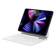Husa pentru iPad Air 11 / Pro 11 - Baseus Brilliance Magnetic Keyboard Case Digital Display (ARJK010102) - White