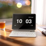 Husa pentru iPad Air 11 / Pro 11 - Baseus Brilliance Magnetic Keyboard Case Digital Display (ARJK010102) - White