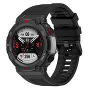 Curea pentru smartwatch Amazfit T-Rex 2 / 2 Ocean Blue - Quickfit din silicon - Negru