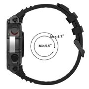 Curea pentru smartwatch Amazfit T-Rex 2 / 2 Ocean Blue - Quickfit din silicon - Negru
