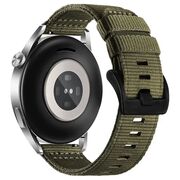 Curea pentru smartwatch Huawei Watch GT 4 (46 mm) / Huawei Watch GT 3 (42 mm) / GT 3 Pro (43 mm) - Quickfit din material textil - latime 20 mm - Verde inchis