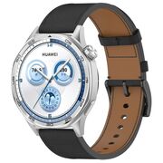 Curea pentru smartwatch Huawei Watch GT 4 (46 mm) / Huawei Watch GT 3 (42 mm) / GT 3 Pro (43 mm) - Quickfit din piele ecologica - latime 20 mm - Negru