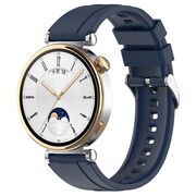 Curea pentru smartwatch Huawei Watch GT 4 (41mm)/W1/Honor Watch S1/Garmin Venu 2S/Vivoactive 4S - Quickfit din silicon - latime 18 mm - Albastru