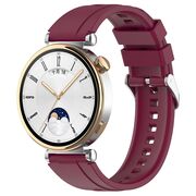 Curea pentru smartwatch Huawei Watch GT 4 (41mm)/W1/Honor Watch S1/Garmin Venu 2S/Vivoactive 4S - Quickfit din silicon - latime 18 mm - Bordeaux
