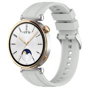 Curea pentru smartwatch Huawei Watch GT 4 (41mm)/W1/Honor Watch S1/Garmin Venu 2S/Vivoactive 4S - Quickfit din silicon - latime 18 mm - Gri