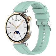 Curea pentru smartwatch Huawei Watch GT 4 (41mm)/W1/Honor Watch S1/Garmin Venu 2S/Vivoactive 4S - Quickfit din silicon - latime 18 mm - Verde