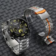 Curea pentru smartwatch Huawei Watch GT 4 (46mm) / GT 4 Pro (46mm) / GT 2 (46mm)/GT 2 Pro/GT 3 Pro (46mm)/Ultimate - Quickfit din otel inoxidabil - Argintiu Portocaliu