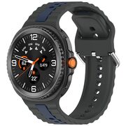 Curea pentru smartwatch Samsung Galaxy Watch 8 40mm/ Watch 8 44mm / Watch 8 Classic - Quickfit Waves din silicon- Gri inchis
