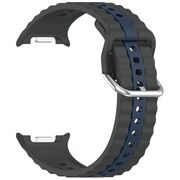Curea pentru smartwatch Samsung Galaxy Watch 8 40mm/ Watch 8 44mm / Watch 8 Classic - Quickfit Waves din silicon- Gri inchis