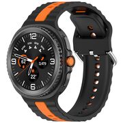 Curea pentru smartwatch Samsung Galaxy Watch 8 40mm/ Watch 8 44mm / Watch 8 Classic - Quickfit Waves din silicon- Negru