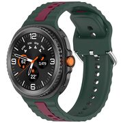 Curea pentru smartwatch Samsung Galaxy Watch 8 40mm/ Watch 8 44mm / Watch 8 Classic - Quickfit Waves din silicon- Verde