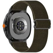 Curea pentru smartwatch Samsung Galaxy Watch 8 40mm/ Watch 8 44mm / Watch 8 Classic - Quickfit din material textil - Verde inchis