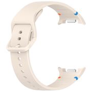 Curea pentru smartwatch Samsung Galaxy Watch 8 40mm/ Watch 8 44mm / Watch 8 Classic - Quickfit din silicon- Crem