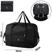 Geanta de Voiaj SmartFold 36L Multifunctionala – Cabina Avion, Sport, Vacante, Impermeabilă, Ultra Usoara, cu Curea Reglabila – Negru