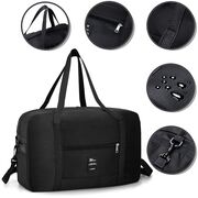 Geanta de Voiaj SmartFold 36L Multifunctionala – Cabina Avion, Sport, Vacante, Impermeabilă, Ultra Usoara, cu Curea Reglabila – Negru