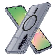 Husa pentru  Samsung Galaxy A56 compatibila MagSafe Anti-Shock 1.5mm reinforced 4 corners - Negru translucid