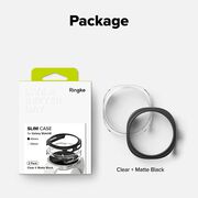 Husa pentru Samsung Galaxy Watch 8 40mm (set 2) - Ringke Slim - Clear / Negru Mat