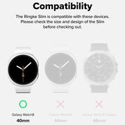 Husa pentru Samsung Galaxy Watch 8 40mm (set 2) - Ringke Slim - Clear / Negru Mat