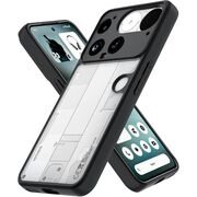 Husa pentru Nothing Phone (3) cu protectie lentile, Anti-Scratch, Anti-Fingerprint, Anti-Oil, Never-Yellow, transparent / negru