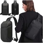 Rucsac Monostrap Sling AeroFlex SoloPack 8L Impermeabil pentru, Design Ergonomic, Ultra Ușor, Compartiment Protejat, Spate Ventilat, pentru Calatorii / Job / Scoala – Negru