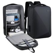 Rucsac UrbanSafe Pro 15.6" pentru laptop / tableta cu Sistem Anti-Furt, Port USB si Design Geometric Impermeabil – Alegerea Ideala pentru Oraa, Calatorii sau Birou - negru