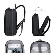 Rucsac UrbanSafe Pro 15.6" pentru laptop / tableta cu Sistem Anti-Furt, Port USB si Design Geometric Impermeabil – Alegerea Ideala pentru Oraa, Calatorii sau Birou - negru