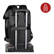 Rucsac de Laptop 15.6" SmartJet Pro Cabin Backpack 27L, Antifurt, Compartiment Pantofi, Prindere pe Troller, Waterproof -  Negru