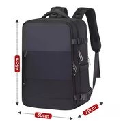 Rucsac de Laptop 15.6" SmartJet Pro Cabin Backpack 27L, Antifurt, Compartiment Pantofi, Prindere pe Troller, Waterproof -  Negru