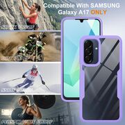 Set 360: Husa cu folie integrata pentru  Samsung Galaxy A17 Protectie 360 fata / spate - Mov