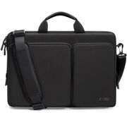 Geantă Business pentru Laptop 15.6"-16", cu 4 Compartimente, Curea de Umăr Reglabilă și Mâner, Protecție Plusată, Design Elegant – Compatibilă cu MacBook, Lenovo, ASUS, Dell, HP, negru